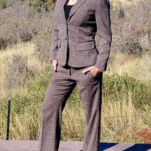 Fall/Winter Brown-Black Tweed Pantsuit